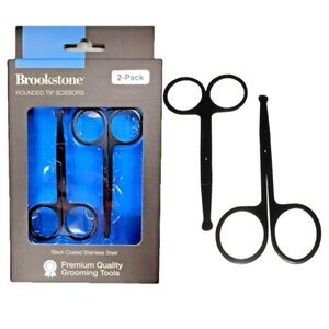 NIB Brookstone Grooming Scissors 2-Pack